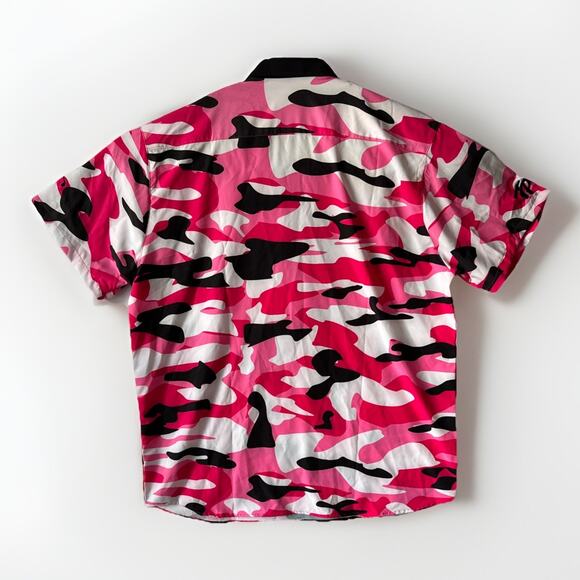 Trailer Park Golf Club Member Shirt Pink Camo Mens XL Short Sleeve Camp Flamingo - Picture 8 of 9